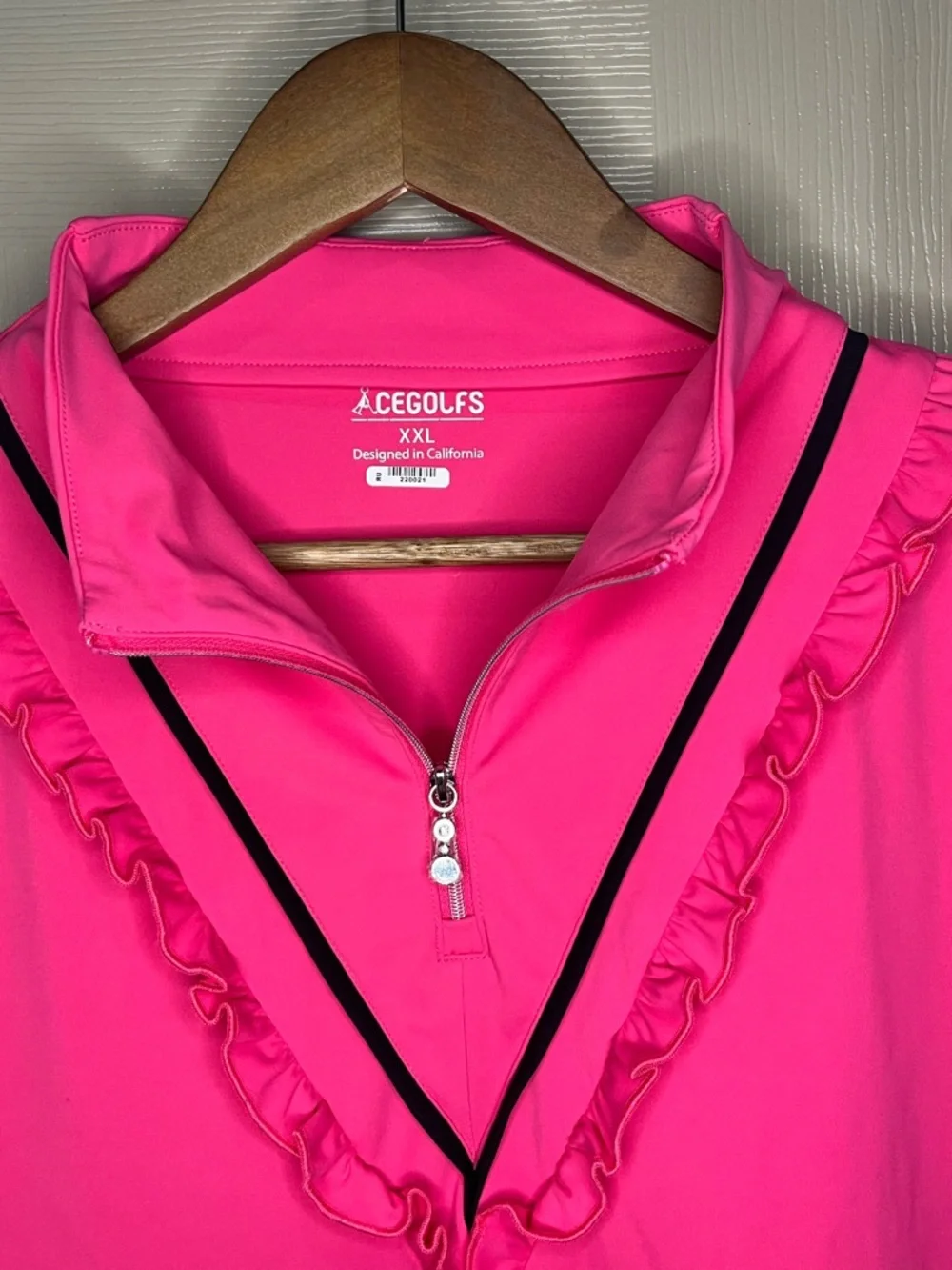 Acegolfs Women's Golf Dress XXL Sleeveless Pink Quarter-zip Sporty Stretch Light - Picture 3 of 5